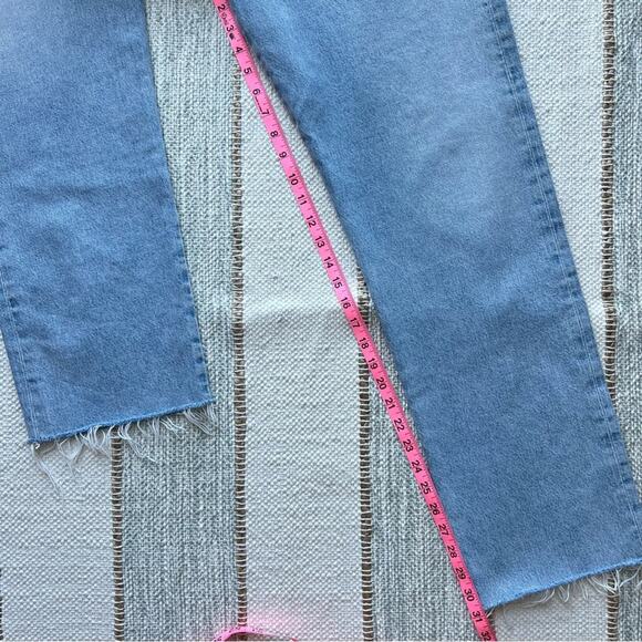 Agolde Criss Cross Dimension Blue Straight Leg High Rise Jeans Women’s Size 32 - Picture 4 of 10